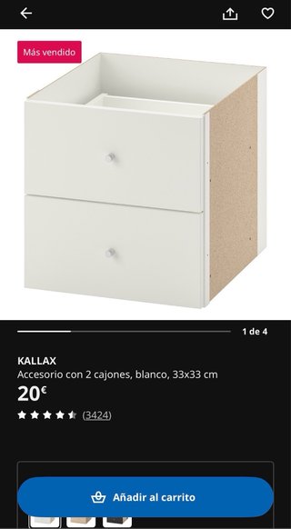 Estantería KALLAX 16 módulos + estante KALLAX 4