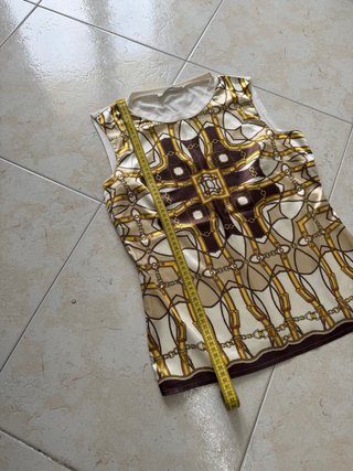 Canotta NaraCamicie Foulard Catene Bianco Oro
