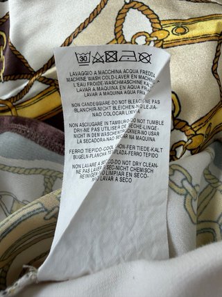 Canotta NaraCamicie Foulard Catene Bianco Oro