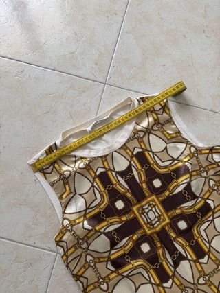 Canotta NaraCamicie Foulard Catene Bianco Oro