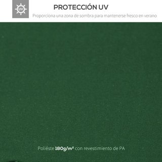 Toldo Recambio Cenador 3x3 Doble Techo Verde