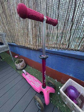 Patinete Micro Mini Rosa, ruedas luz