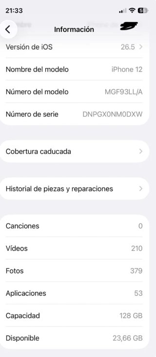 iPhone 12 128GB Negro