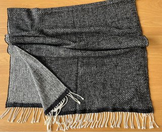 Bufanda Massimo Dutti Lana Negra y Gris