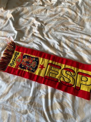Bufanda España con escudo y flecos