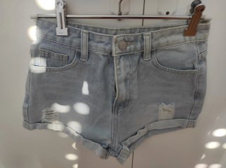 Shorts vaqueros mujer azul y marrón