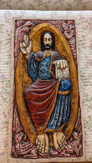 Talla Cristo Pantocrátor Madera