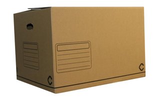 Caja de cartón marrón