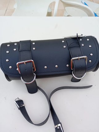 Bolsa portaobjetos moto cuero