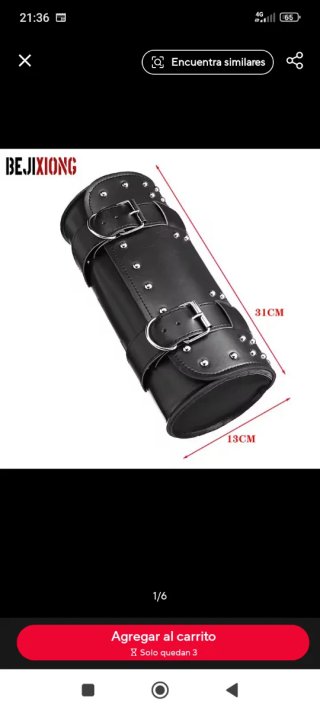 Bolsa portaobjetos moto cuero