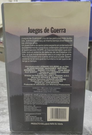 VHS Juegos de Guerra (Acción/Aventura)