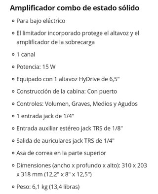 Amplificador Bajo Hartke HD15