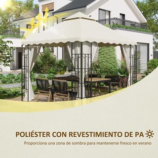 Toldo Repuesto Pérgola 3x3 Ventilado Crema UV