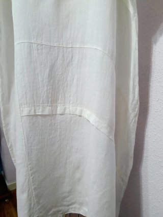 Vestido blanco lino midi T/U