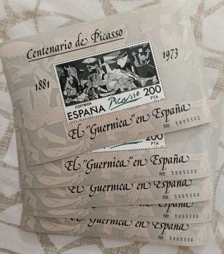 5 Sellos, numeración correlativa, Centenario Picas