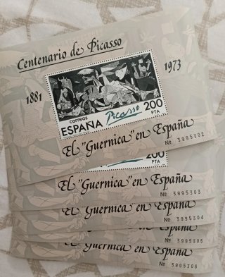 5 Sellos, numeración correlativa, Centenario Picas