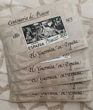 5 Sellos, numeración correlativa, Centenario Picas