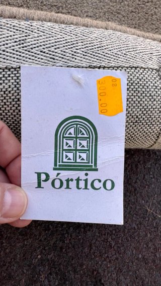 Alfombra Beige y Marrón Diseño Cuadrados