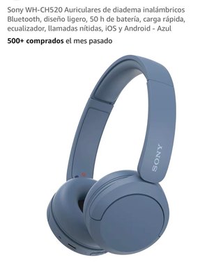 Auriculares Sony WH-CH520 Azul