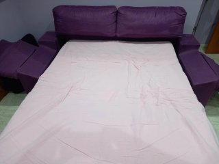 Sofá Cama Morado Tela