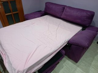 Sofá Cama Morado Tela