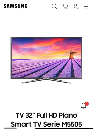 SmartTV Samsung 32'  con brazo articulado