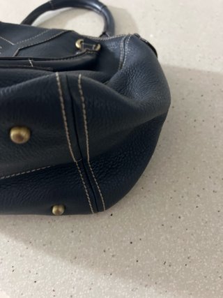 Bolso Purificación García Piel Azul Marino