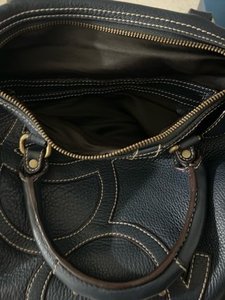 Bolso Purificación García Piel Azul Marino