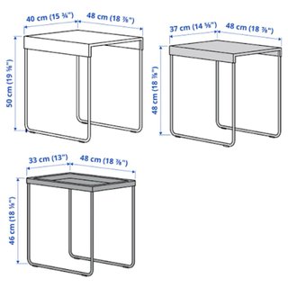 Juego 3 Mesas Auxiliares Ikea Granboda