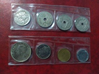 Collezione di 8 monete vintage spagnole