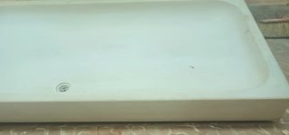 Plato de ducha / Lavabo de mármol blanco