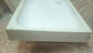 Plato de ducha / Lavabo de mármol blanco