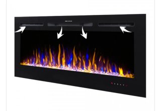 Chimenea eléctrica empotrable 153x60