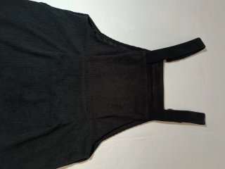 Vestido Peto Negro Pana