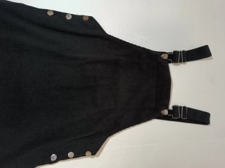 Vestido Peto Negro Pana