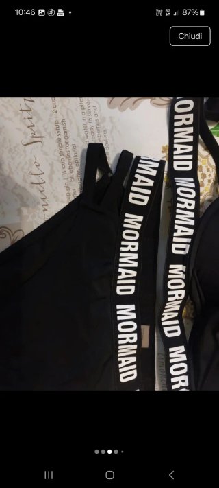 Costume da bagno nero Mormaid