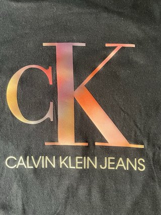 Camiseta Calvin Klein Jeans Negra Multicolor Talla