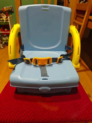 Trona portátil plegable azul
