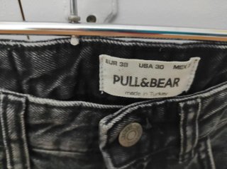 Pull&Bear Vaqueros Rasgados Negros Talla s