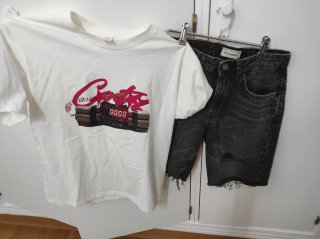 Pull&Bear Vaqueros Rasgados Negros Talla s