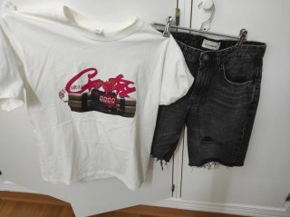 Pull&Bear Vaqueros Rasgados Negros Talla s