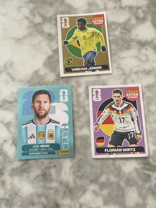 Cromos Mundial 2026: Messi, Vinicius, Wirtz