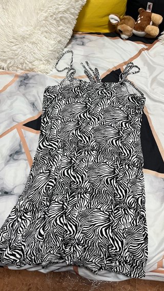 Vestido estampado cebra Inside Talla M