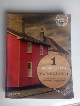 Libro Matemáticas I (ciencias), 1º Bachillerato
