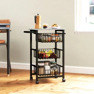 Carrito Auxiliar Cocina con Ruedas