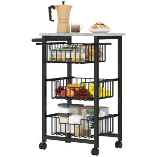 Carrito Auxiliar Cocina con Ruedas