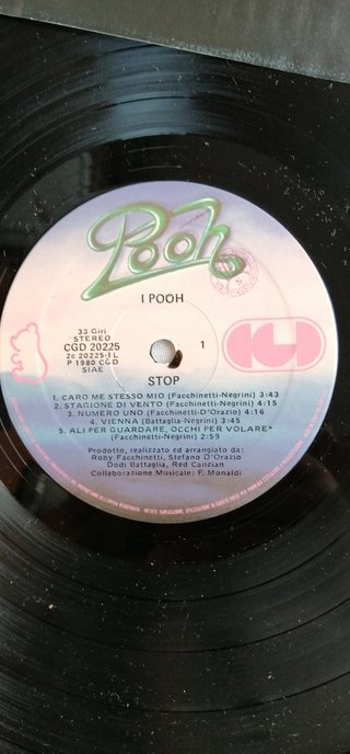 Vinile LP Pooh ...Stop 1980