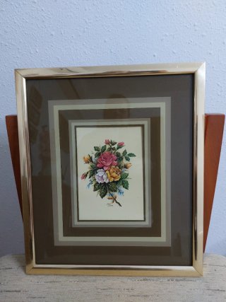 Lote 2 cuadros florales