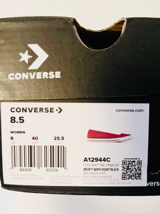 Converse Originales Bailarinas Rojas Talla40 Nuevo