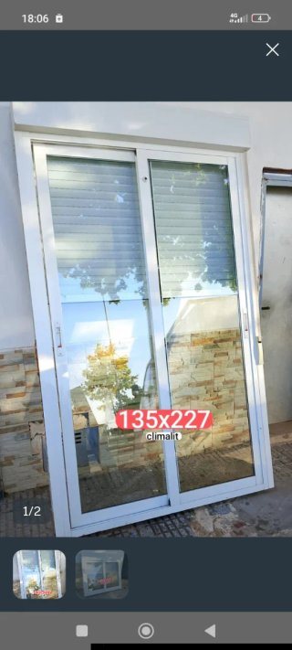 Ventana aluminio corredera 150x126